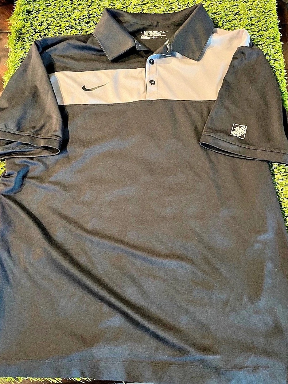 Nike Golf Tour Performance Dri-Fit The Home Depot Polo Black & Gray XL